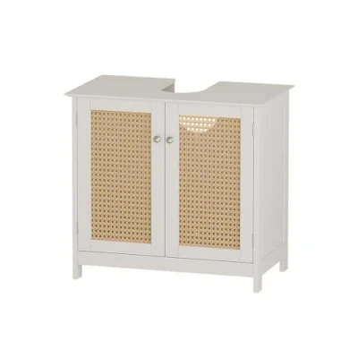 Afbeelding van Vicco Wastafelonderkast Rosario, Wit/Wit, 60 x 58 cm met 2 deuren