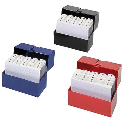 Afbeelding van herlitz 1904606 Index File Box A6 gevuld, diverse kleuren, 1 artikel