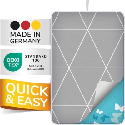 Afbeelding van smart&amp;gentle Superzachte strijkdeken voor tafel, hittebestendig 100x65cm antislip strijkmat met vochtbescherming stoomstrijkijzers, gemaakt in Duitsland