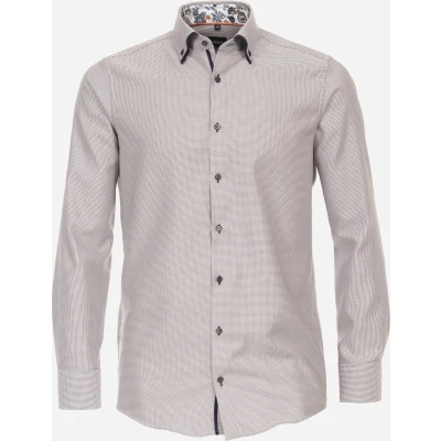 Afbeelding van VENTI modern fit overhemd twill oranje Strijkvrij Boordmaat: 38