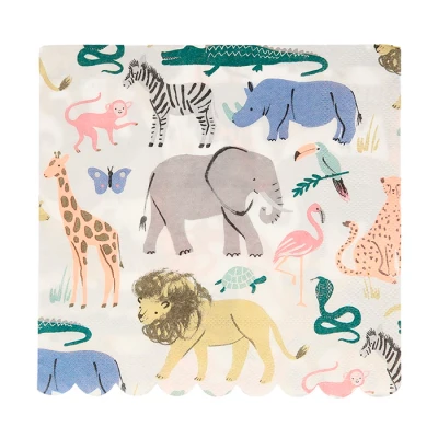 Afbeelding van meri servetten safari large 20st
