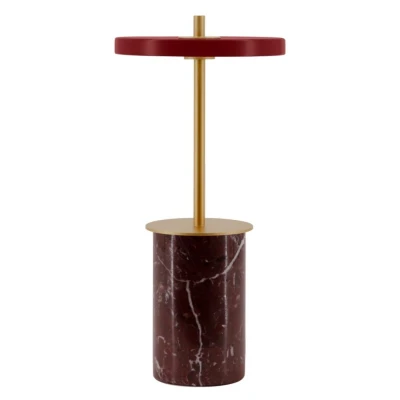 Afbeelding van Umage Asteria Move Mini tafellamp LED oplaadbaar rood marmer