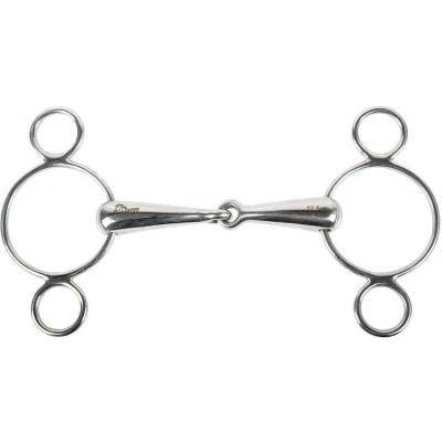 Afbeelding van Harry&#039;s Horse Pessoa bit 2 extra ringen 21mm 13,5 RVS