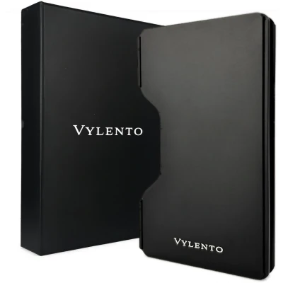 Afbeelding van Vylento Explore Pasjeshouder Kaarthouder 12 pasjes RFID Creditcardhouder Wallet Geldclip Luxe Cadeaubox Zwart