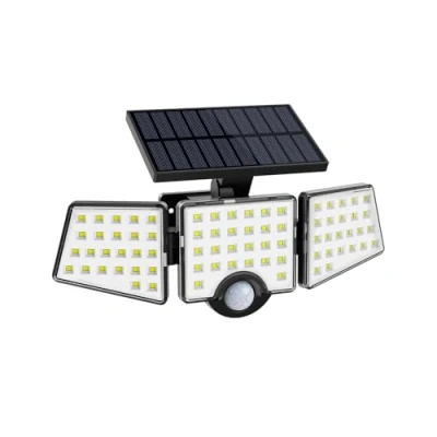 Afbeelding van LE zonnelamp voor buiten, 1000 lumen, met 72 leds en bewegingsmelder, IP65 waterdicht, 270 graden verlichtingshoek, 360 draaibaar, zonne wandlamp tuin, balkon, garage omheining