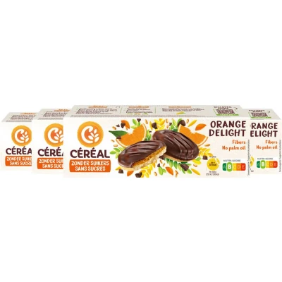 Afbeelding van 4x Céréal Zachte Koekjes Sinaasappel Delight 140 gr