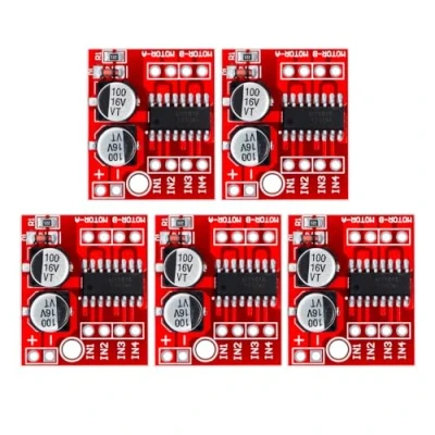 Afbeelding van DollaTek 5 stuks dubbel kanaal L298N PWM snelheid DC motordriverboard dubbele H brug stappenmotormodule