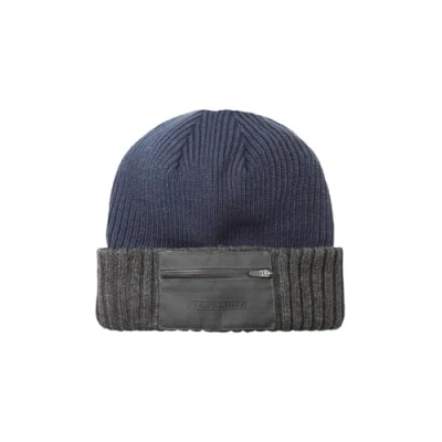Afbeelding van SEALSKINZ Colby Waterdichte gebreide muts met ritssluiting marineblauw S/M Wintermuts, Donkerblauw, S M