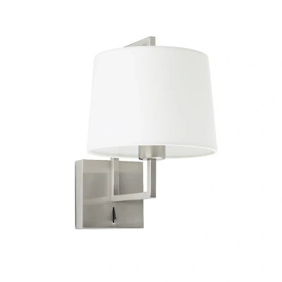 Afbeelding van Faro Lighting Frame wandlamp met kapnikkel, E27