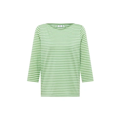 Afbeelding van Cecil Gestreiftes Longsleeve, Dames, Maat: Small, Grün