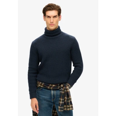 Afbeelding van Superdry ROLL NECK Trui, Heren, Maat: Small, Merchant navy