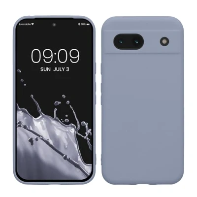 Afbeelding van kwmobile telefoonhoesje geschikt voor Google Pixel 8a Hoesje smartphone Precisie camera uitsnede In lavendelgrijs mat