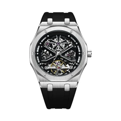 Afbeelding van VIP DESIGNER Tourbillon Horloges Voor mannen Miljonair 2024 Design horloge Luxe Heren Zwart Edelstaal Roestvrij Staal Waterdicht Chronograaf Automatische Uurwerk