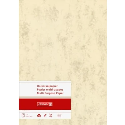 Afbeelding van BRUNNEN 105141111 universeel papier/multifunctioneel papier marmer (A4, 120 g/m², 35 vellen, gemarmerd) chamois