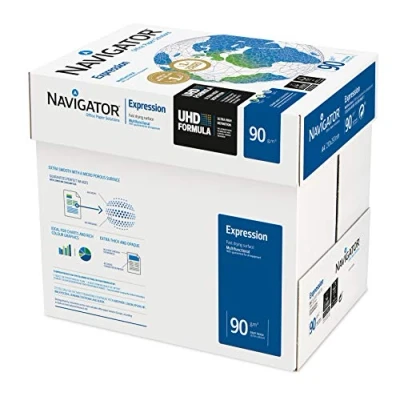 Afbeelding van Navigator Expression kopieerpapier 90g/m² A4, wit, karton voor 2500 vellen (5x500 vellen)