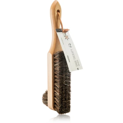 Afbeelding van Springyard Therapy Applier Plus Brush schoenborstel 2 zijdig voor reinigen, poetsen en polijsten paardenhaar 25cm