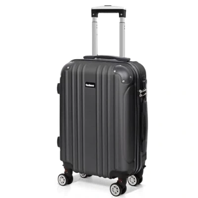 Afbeelding van Todeco Harde koffer trolley rolkoffer reiskoffer, antracietgrijs, S (55cm 33L)