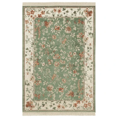 Afbeelding van Vloerkleed Antik Oriental Flowers 135x195 cm Beige Vintage 123vloerkleed.nl is de online webshop voor vloerkleden en woonaccessoires.