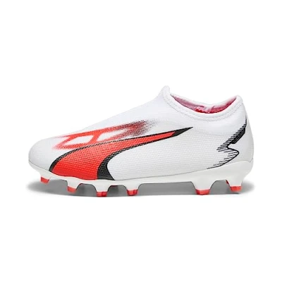 Afbeelding van Puma Ultra Match FG/AG Jr. voetbalschoenen wit/rood/zwart