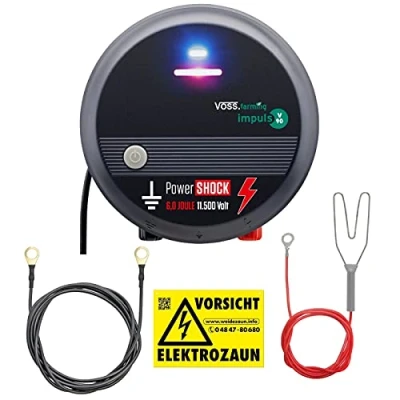 Afbeelding van VOSS.farming 230 V weidehek, voelde 12 joule en 11.500 V, slagkrachtig elektrisch hek voor een veilig wilgenhek