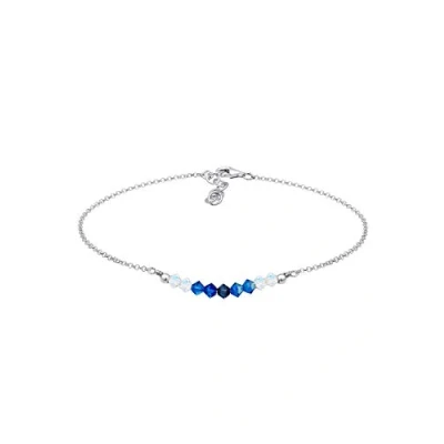 Afbeelding van Elli Kugel Strand MEER Kristalle Enkelbandjes, Dames, Maat: 22, Blau