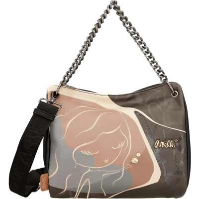 Afbeelding van Anekke Schoudertas Dreamverse Heartbeat Crossbody Bag With Metal Handle Multicolor Veelkleurig