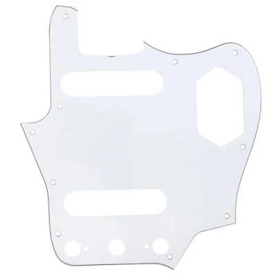 Afbeelding van Musiclily Pro 10 Schroefgaten 65 60s Vintage Stijl Gitaar Slagplaat voor Fender American Jaguar, 3 laags Wit