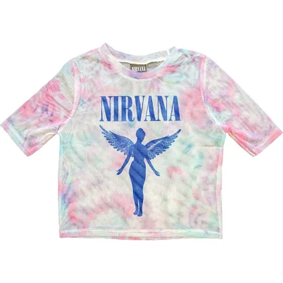 Afbeelding van Nirvana Angelic Blue Mono Crop top XS Wit/Roze