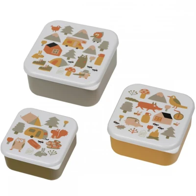 Afbeelding van Lunchbox 3 in elkaar l aventure 12x12x5.5 cm