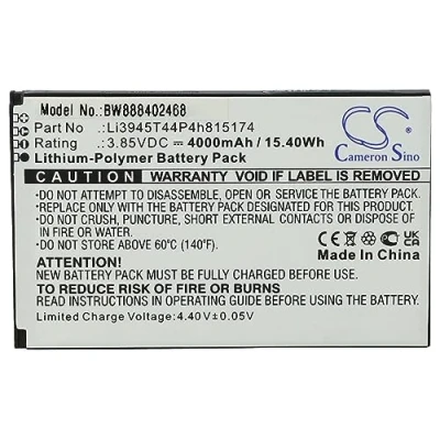 Afbeelding van vhbw Batterij vervanging voor ZTE Li3945T44P4h815174 Router Modem Hotspots (4000mAh, 3,85V, Li Polymeer)