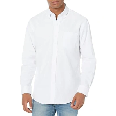 Afbeelding van Amazon Essentials Regular Fit Lange Mouw Effen Pocket Oxford Shirt Knop, Wit, S