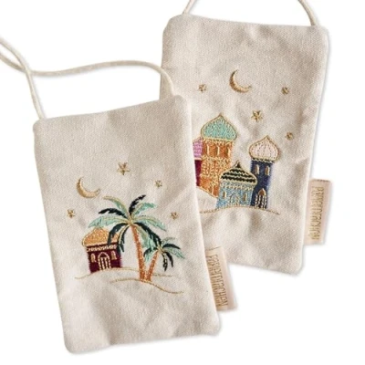 Afbeelding van PAPIERDRACHEN Traditionele Oosterse portemonnee voor kinderen, ideaal Ramadan en suikerfeest, 9 x 13 cm, Eid Mubarak, Kleurrijke set 1