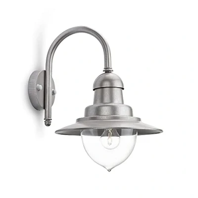 Afbeelding van Philips Raindrop buitenwandlamp 1 lichts grijs