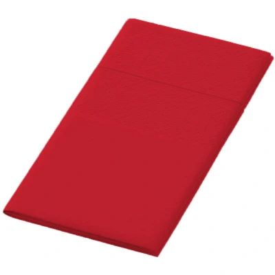 Afbeelding van Servetten tissue 33cm 3 laags rood 1/8 vouw