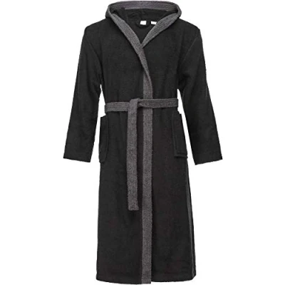 Afbeelding van Ladeheid Badjas, Heren, Maat: Small, Schwarz/darkgrey