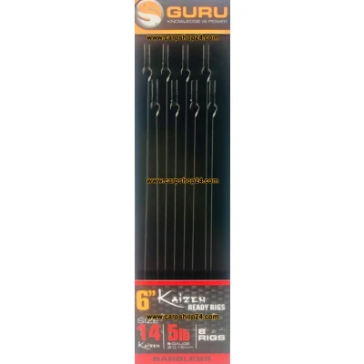 Afbeelding van Guru 6&quot; Kaizen Ready Rigs (8 pcs) Maat : 0.15mm haak 14