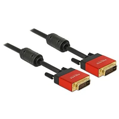 Afbeelding van Delock kabel DVI 24+1 male &gt; 5 m rood metaal