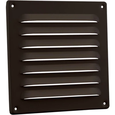 Afbeelding van Nedco schoepenrooster omgezette rand alum. 160 x mm bruin