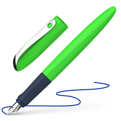 Afbeelding van 5x Vulpen Schneider Wavy groen in kartonetui