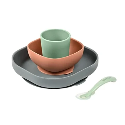 Afbeelding van BEABA ® Silicone servies set mineraal, 4 stuks