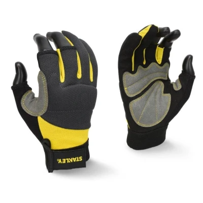 Afbeelding van Stanley SY650 Werkhandschoenen 3 Vingers Knokkelbescherming One Size Bescherming en Comfort Zwart/ Geel
