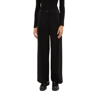Afbeelding van TOM Tailor LEA WIDE LEG Broek, Dames, Maat: 34x32, Deep black