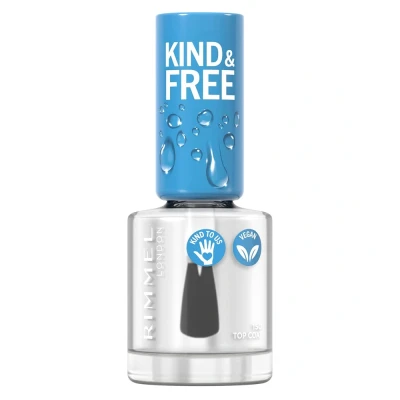Afbeelding van 1+1 gratis: Rimmel KIND &amp; FREE Vegan Nagellak 150 Top Coat 8 ml