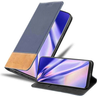 Afbeelding van Cadorabo Hoesje geschikt voor Samsung Galaxy S20 ULTRA in DONKERBLAUW BRUIN Beschermhoes met magnetische sluiting, standfunctie en kaartvakje Book Case Cover Etui