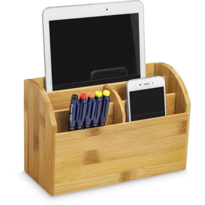 Afbeelding van Cep Desk Organizer Uit Bamboe, Staand, 5 Vakken Organiser