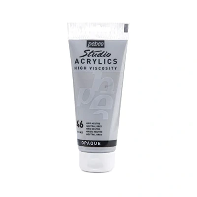 Afbeelding van Pébéo 831046 Studio Acrylverf, 1 tube, 100 ml, grijs