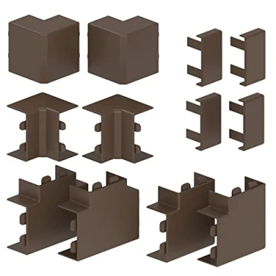 Afbeelding van Habengut accessoireset (4x ES, 2x IE, AE, FW, T stuk) voor de montage van kabelgoot 30x15 mm, kleur: bruin