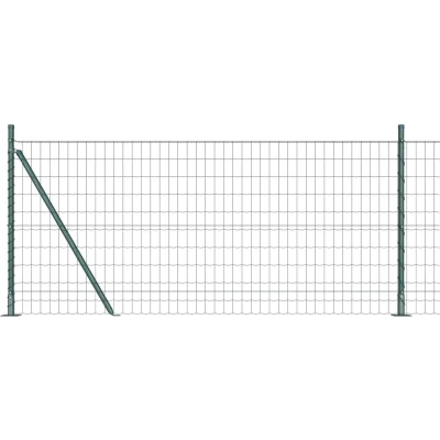 Afbeelding van vidaXL Euro Omheining met 13 Flenspalen 1x25 m Galvaniseerd Staal