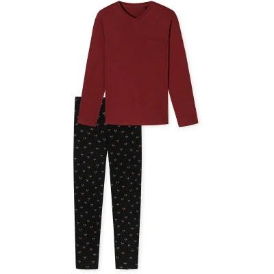 Afbeelding van Schiesser Family SET Pyjama, Heren, Maat: 56, Bordeaux