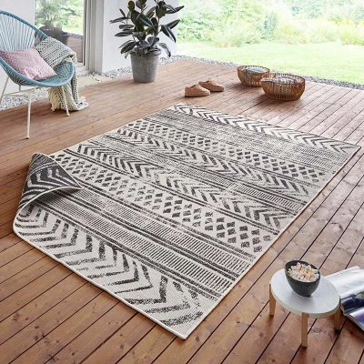 Afbeelding van Dubbelzijdig vloerkleed Biri Crème 200x290cm Zwart 123vloerkleed.nl is de online webshop voor vloerkleden en woonaccessoires.